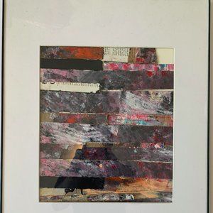 Original Framed Abstract Collage Art